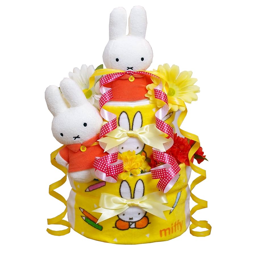 Amazon.co.jp: 双子 miffy ミッフィー おむつケーキ 3段 出産
